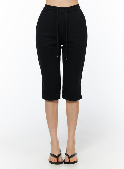 capri-slit-pocket-pants-iu516 / Black