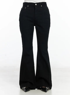 ellis-high-waist-bootcut-jeans-ij529 / Black