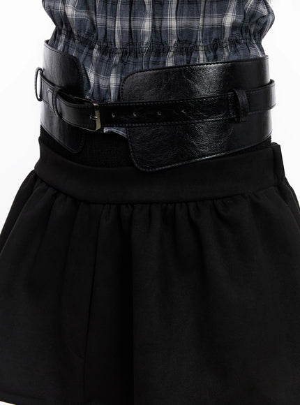 wide-layered-belt-in503 / Black