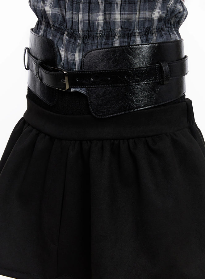 wide-layered-belt-in503 / Black