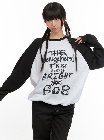 oversized-raglan-sweatshirt-cg420 / Black