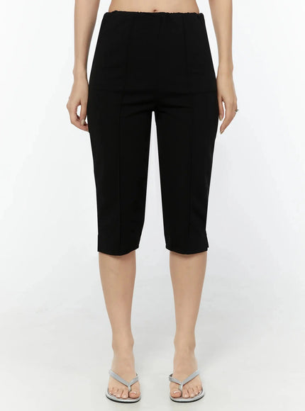 slim-fit-stretch-capri-pants-iu522 / Black