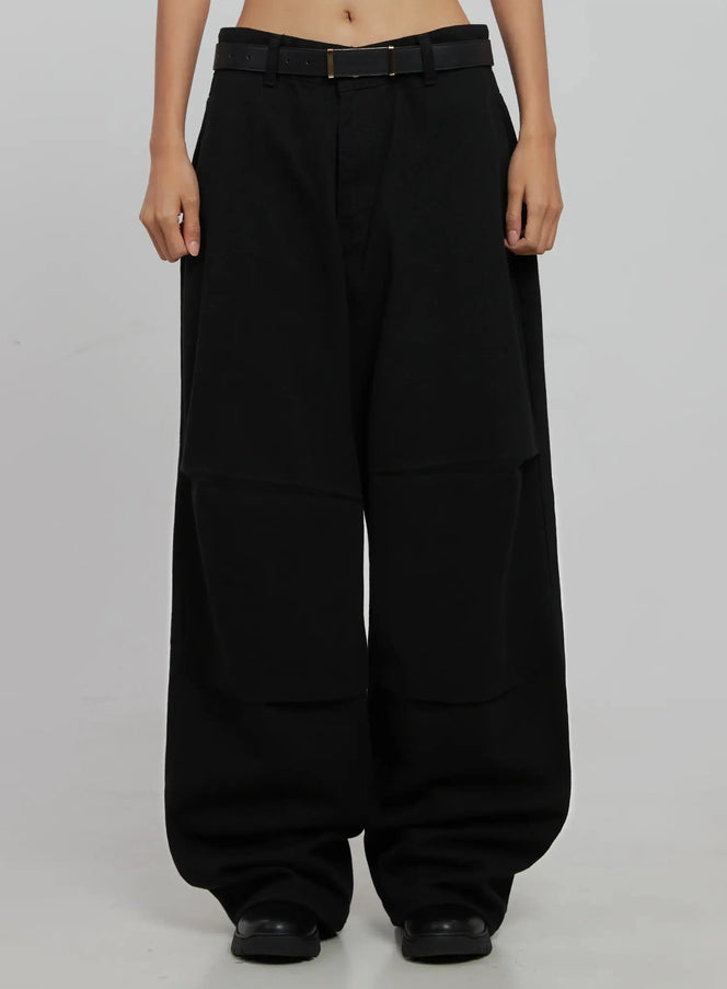 wide-leg-pants-ij509 / Black