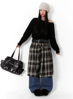 wide-neck-crop-sweater-id525 / Black