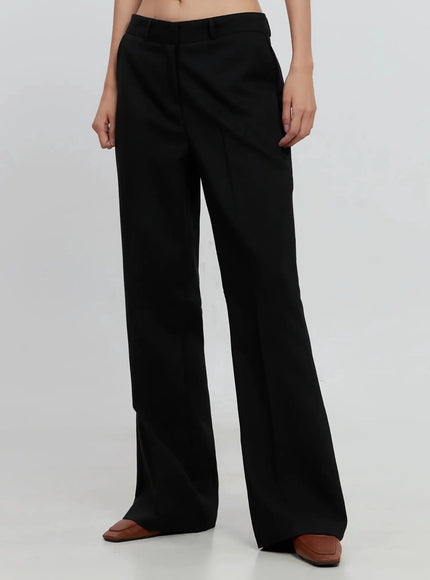 classic-flared-slacks-is516 / Black