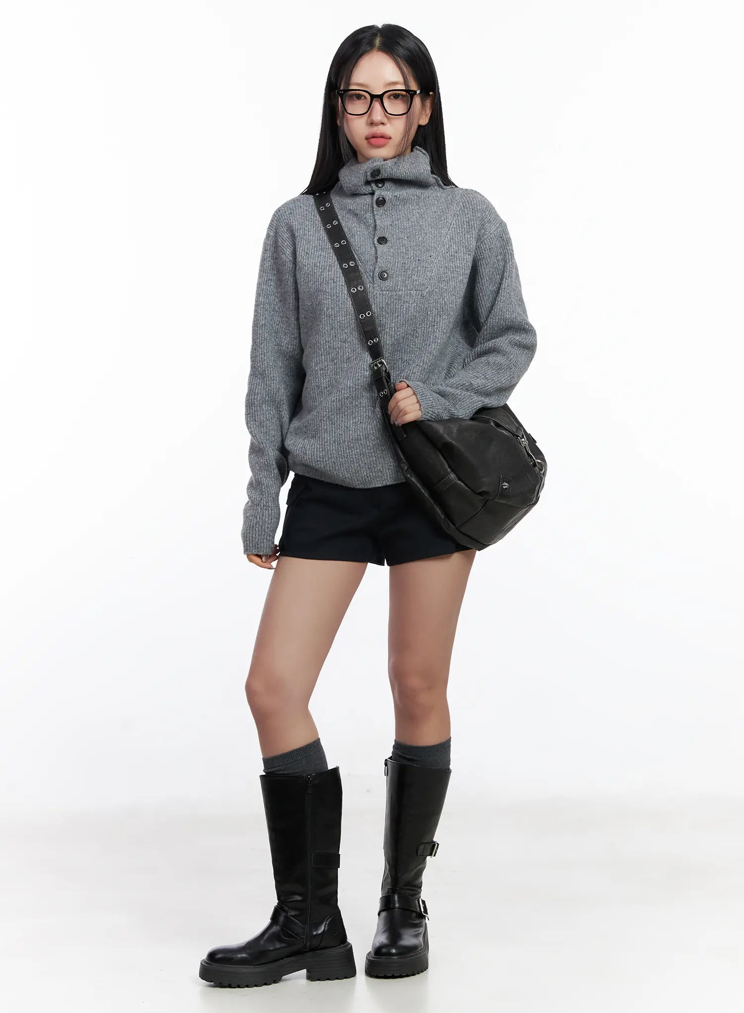 low-rise-cargo-shorts-cj530 / Black