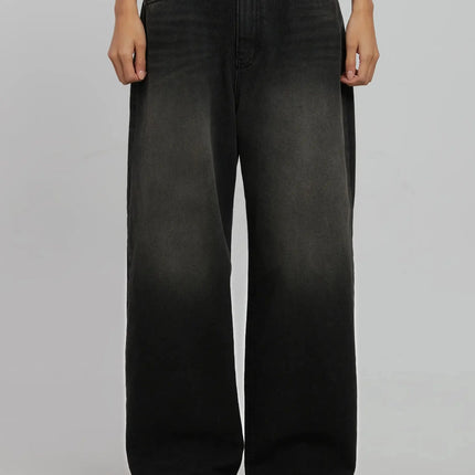 blaire-dark-washed-wide-leg-jeans-ij509 / Black