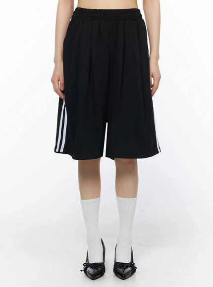 athletic-bermuda-shorts-iy525 / Black