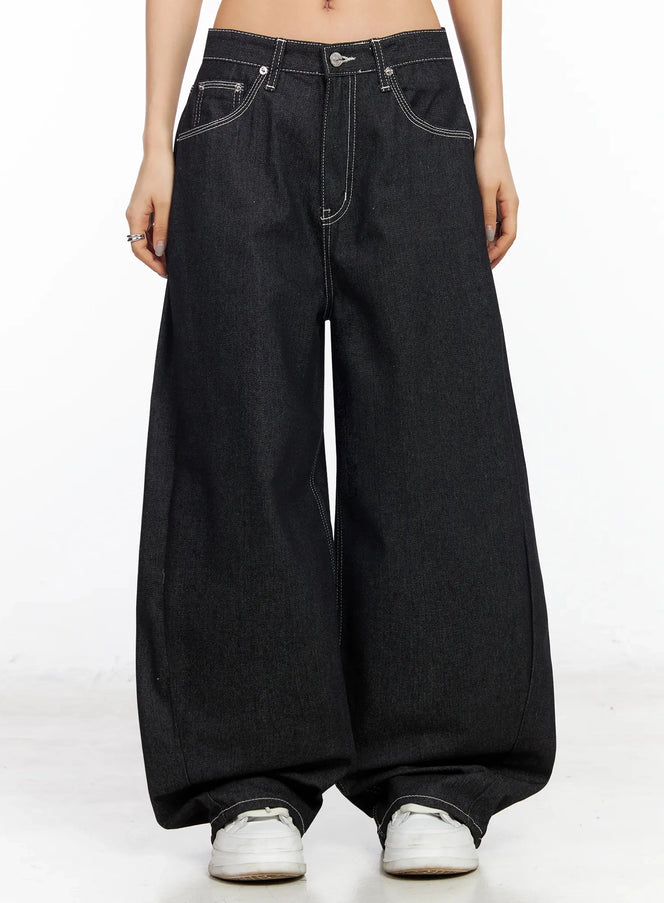 arlet-wide-leg-black-jeans-ca513 / Black