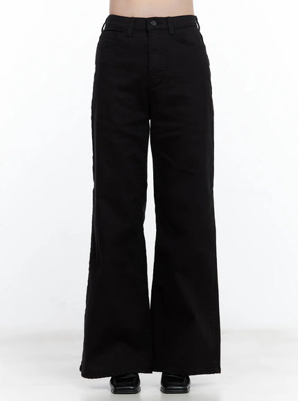 classic-wide-leg-trousers / Black