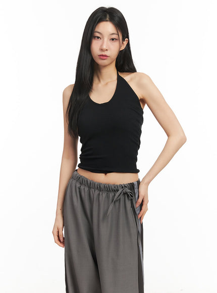 Halter-Neck Crop Tank Top CM503 Acubi style LEWKIN