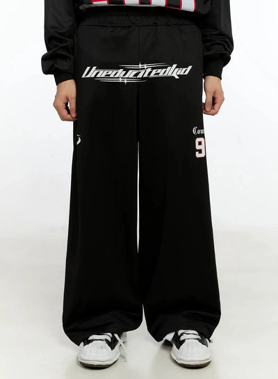 mens-sports-graphic-wide-pants-in525 / Black