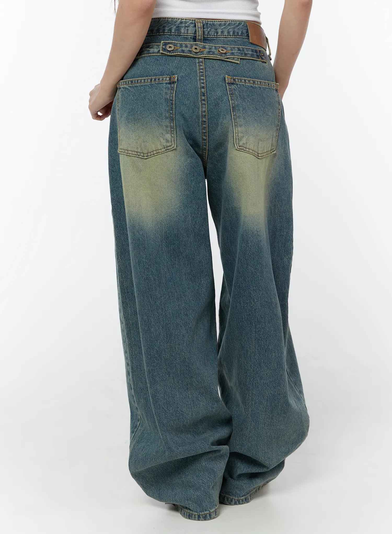 effie-vintage-washed-wide-leg-jeans-cy519 / Blue