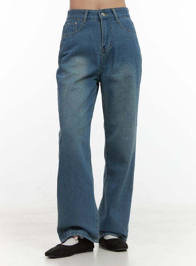 lyla-washed-dream-wide-leg-jeans-oo421 / Blue