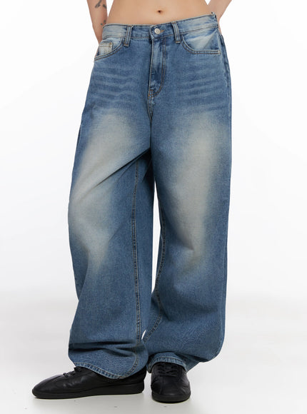 ruthie-side-pleat-relaxed-fit-jeans-is515 / Blue