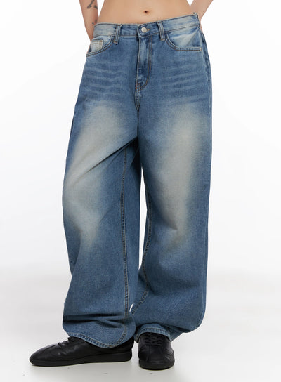 ruthie-side-pleat-relaxed-fit-jeans-is515 / Blue