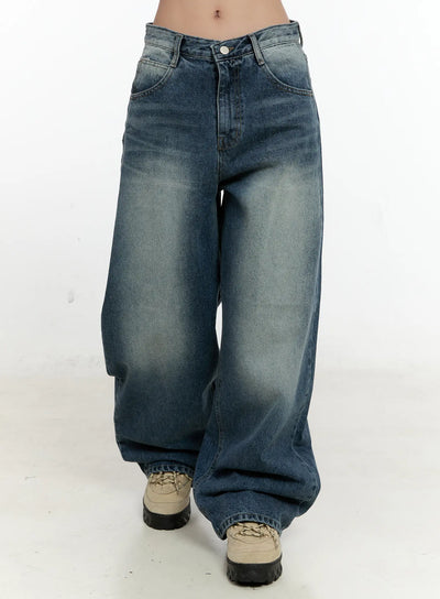 sevyn-washed-wide-leg-jeans-cn505 / Blue