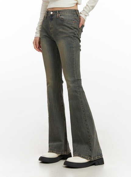 caroline-slim-fit-flared-jeans-cn428 / Blue