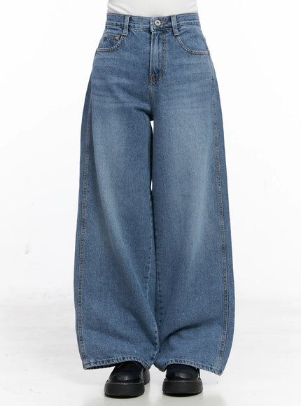 ashley-wide-leg-denim-jeans-co522 / Blue