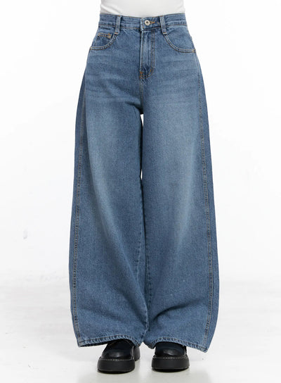 ashley-wide-leg-denim-jeans-co522 / Blue