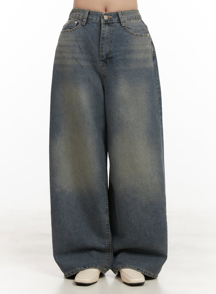 erin-vintage-washed-baggy-jeans-ij510 / Blue