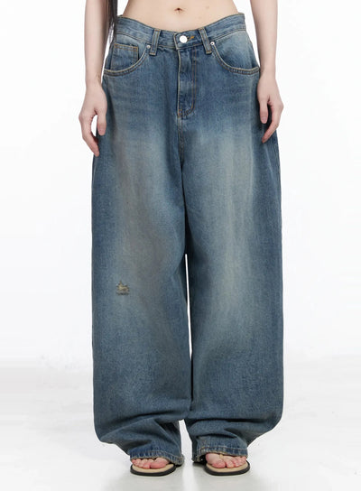 frankie-distressed-baggy-jeans-iy511 / Blue
