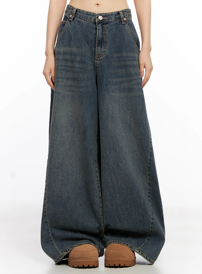 skyler-washed-balloon-fit-jeans-in503 / Blue