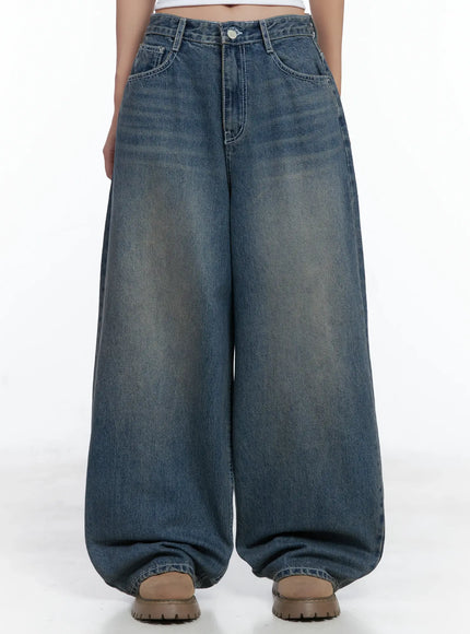 neriah-vintage-wash-baggy-jeans-cs503 / Blue