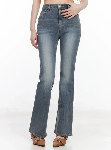 chlo-high-rise-bootcut-jeans-im523 / Blue