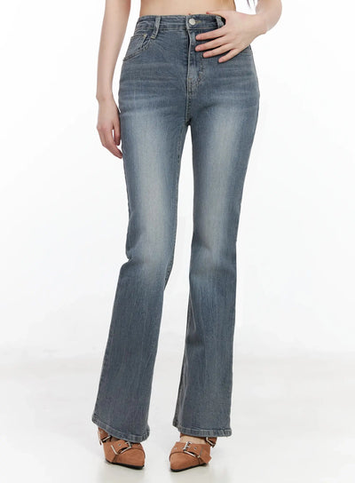 chlo-high-rise-bootcut-jeans-im523 / Blue