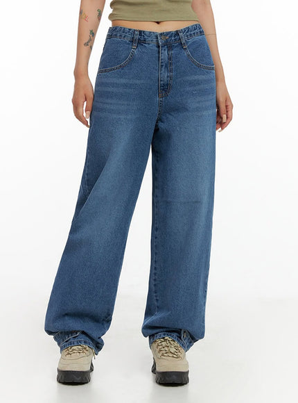 wide-leg-baggy-jeans-cl415 / Blue