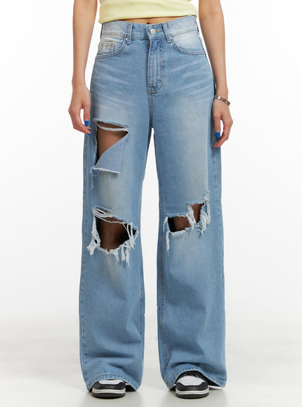 ripped-baggy-jeans-cy431 / Blue