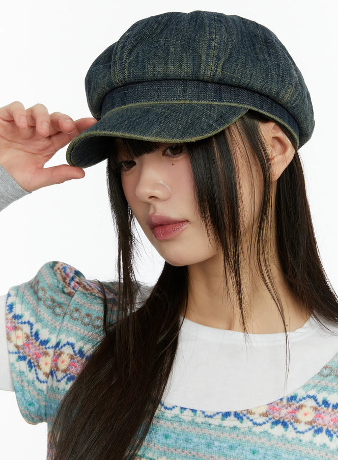 vintage-style-denim-hat-cf510 / Blue