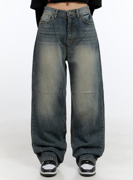 poppy-retro-wash-baggy-jeans-cs410 / Blue