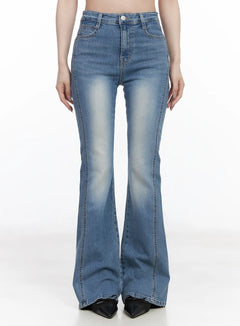 lennox-washed-bootcut-jeans-cf523 / Blue