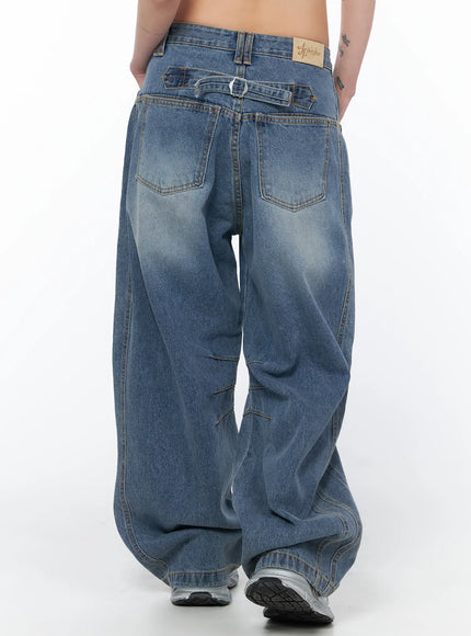jina-vintage-wash-wide-leg-jeans-ca524 / Blue