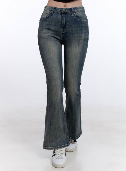 samantha-washed-bootcut-jeans-cj513 / Blue