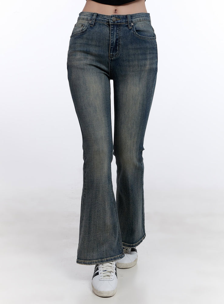 samantha-washed-bootcut-jeans-cj513 / Blue