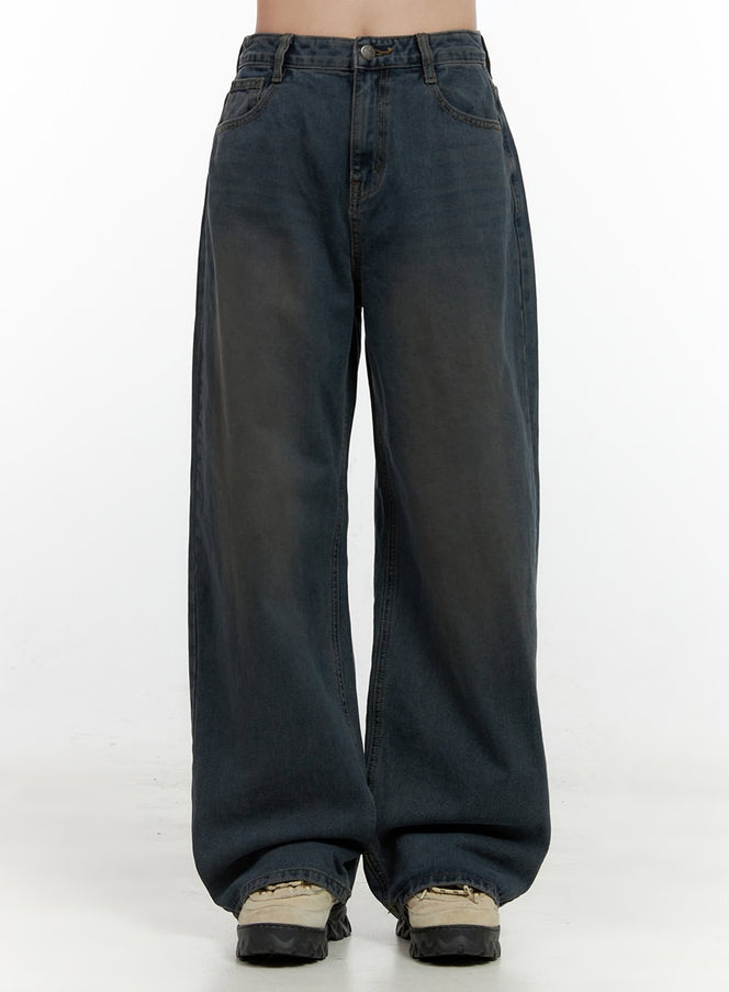 daphne-comfy-wide-leg-jeans-on404 / Blue