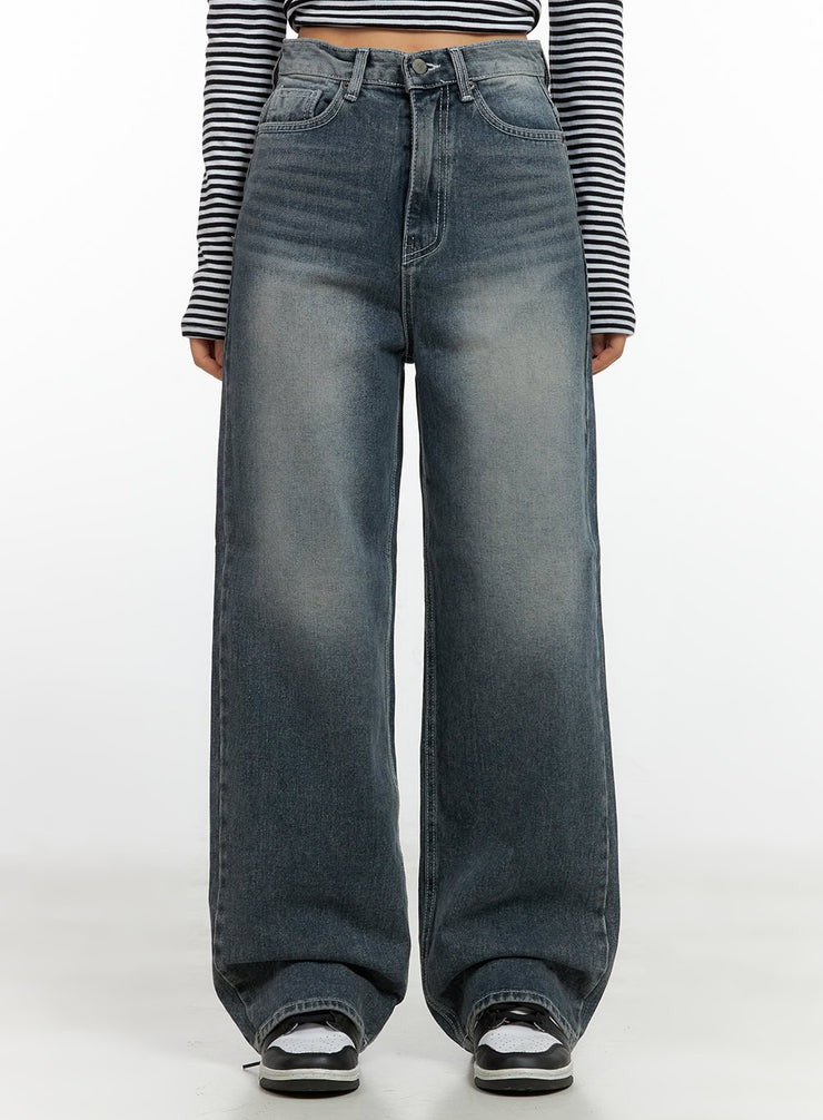 skylar-washed-comfort-wide-leg-jeans-cn412 / Blue