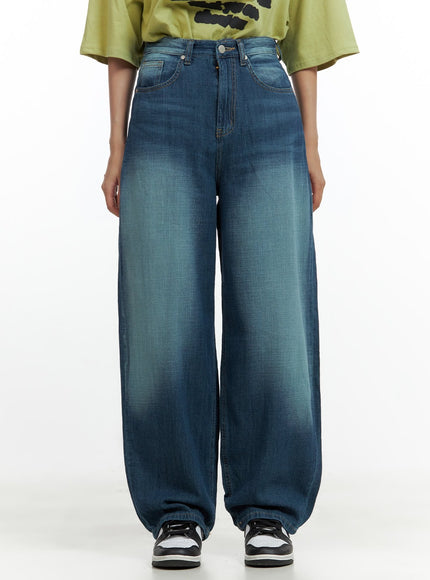 blue-washed-baggy-pants-cu420 / Blue