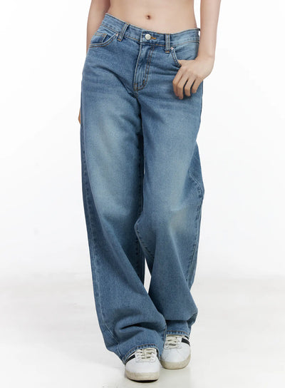 maisy-casual-wide-leg-jeans-cj519 / Blue