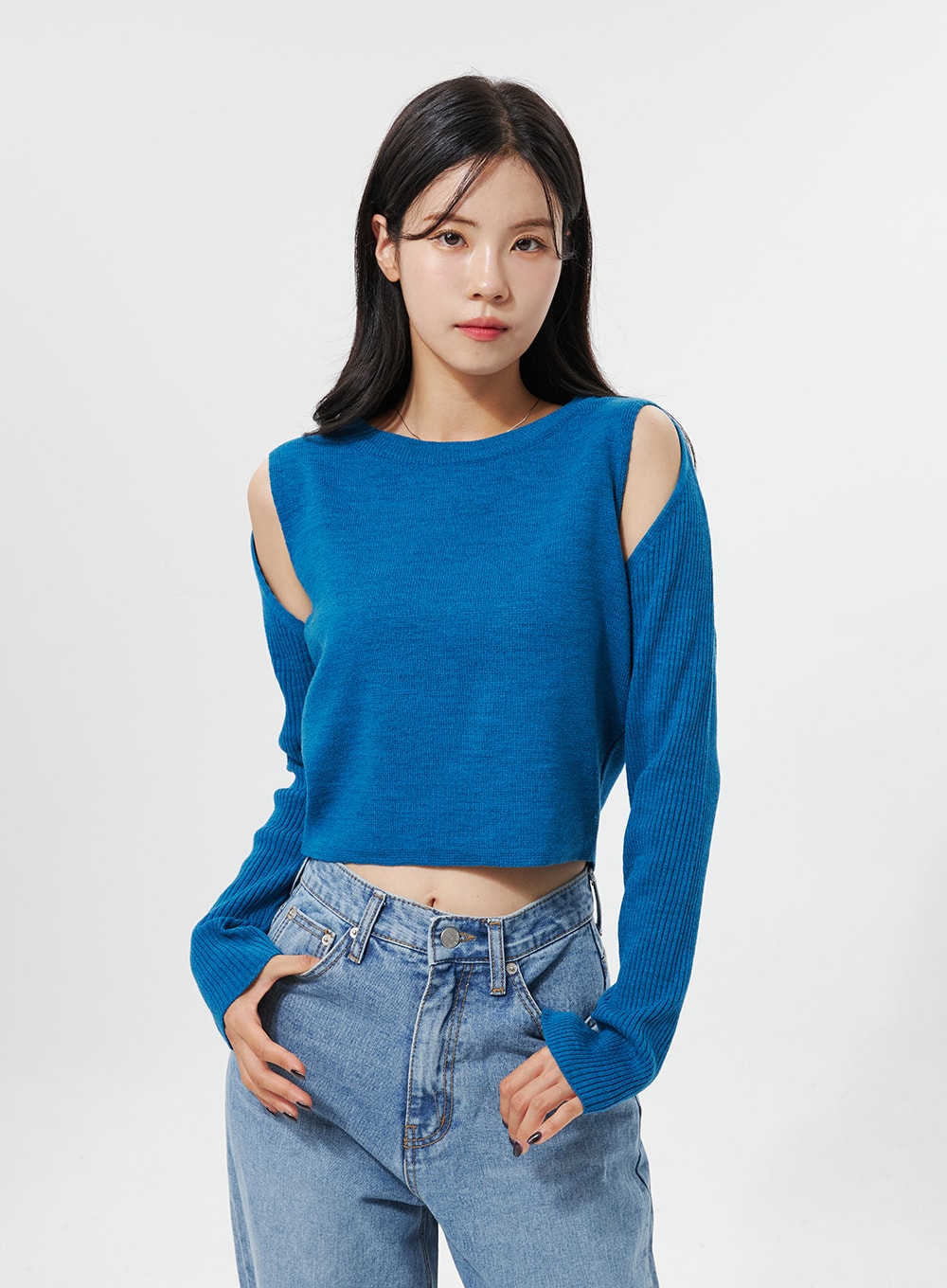 Cut Out shoulder Sweater OO312