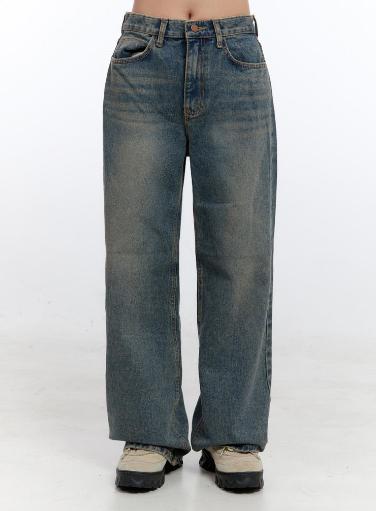 sophie-washed-denim-wide-leg-jeans-on418 / Blue