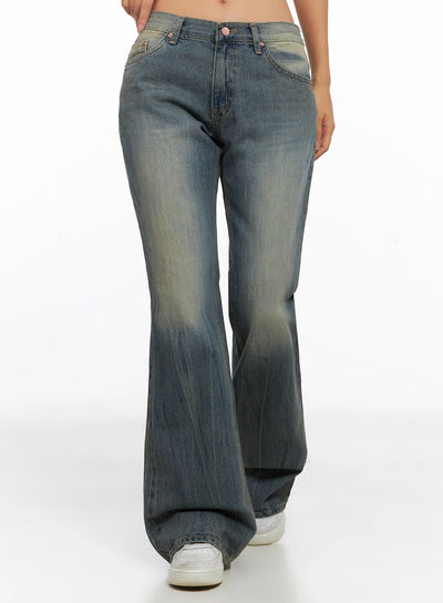 emory-high-waist-flared-jeans-ig528 / Blue