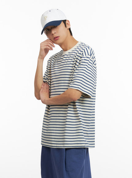 mens-striped-t-shirt-iy431 / Blue