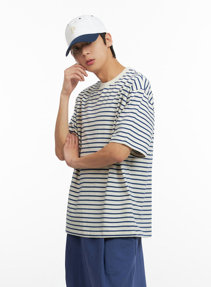 mens-striped-t-shirt-iy431 / Blue