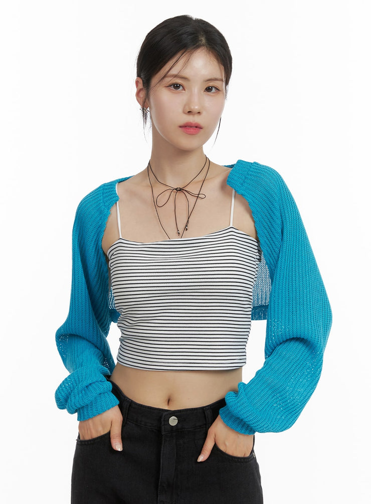 summer-bolero-shrug-oa423 / Blue