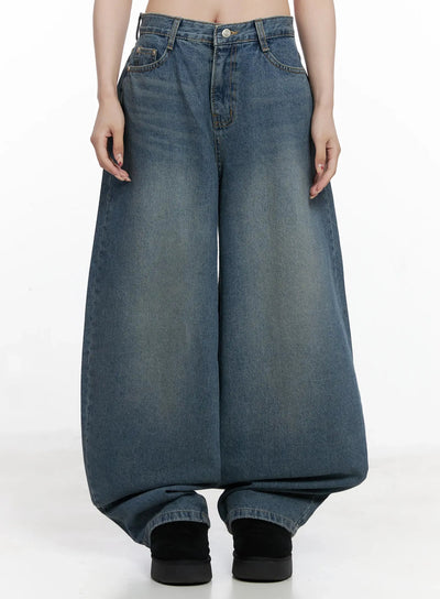 alani-vintage-wash-wide-leg-jeans-in525 / Blue