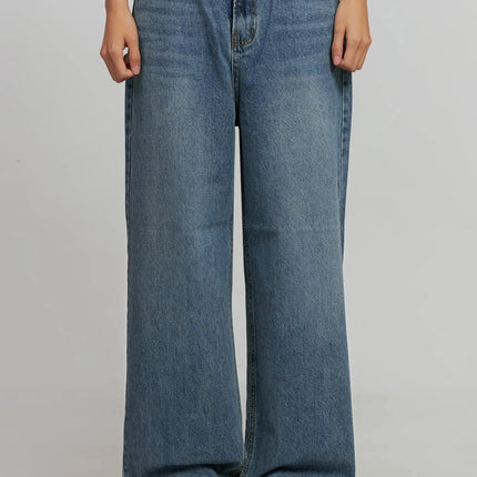 inka-washed-wide-leg-jeans-ij502 / Blue
